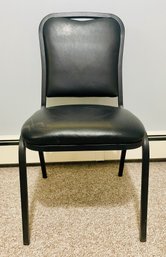 Black Vinyl Stackable Chair