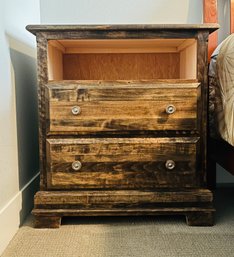 Distressed Style Bed Side Table By FSC Mixed Sources 2 Of 2