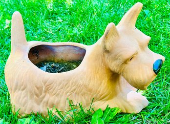 Terra Cotta Scotty Dog Planter