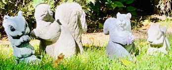 Resin & Concrete Squirrel Garden Ornaments