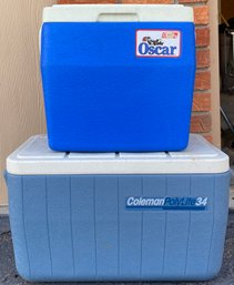 Two Coleman Coolers Including Coleman Polylite 34