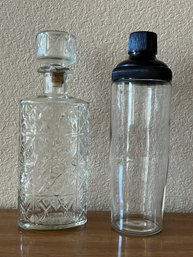 Beautiful Glass Decanter And Shaker