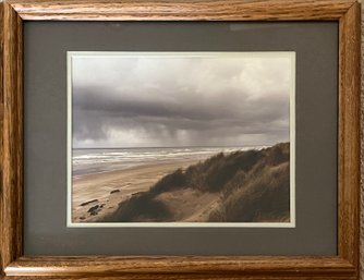 Framed Beach Picture, Signed On Back