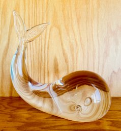 Crystal Whale Glass Figurine