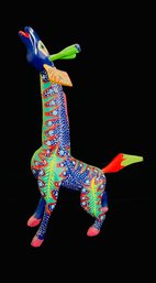 Mexican Handpainted Folk Giraffe Alebrije Figurine