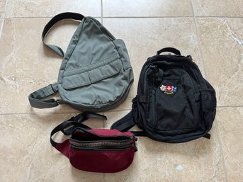 Back Tote Bag, Small Backpack And Fanny Pack