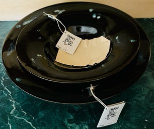 Set Of Black Decorative Bowls