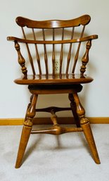 Ethan Allen Wood Swivel Chair