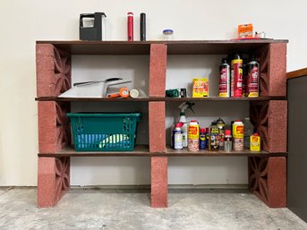 Homemade Storage Rack With Variety Of Items