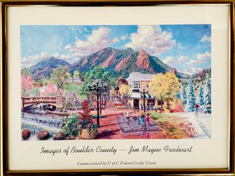 Framed Artwork Images Of Boulder County By Jim Mayne Freehear Commissioned By U Of C Federal Credit Union