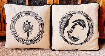Duo Of Southwestern Native American Decorative Pillows