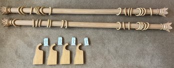 Pair Of Wood Curtain Rods