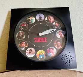 Scarface Square Hanging Clock