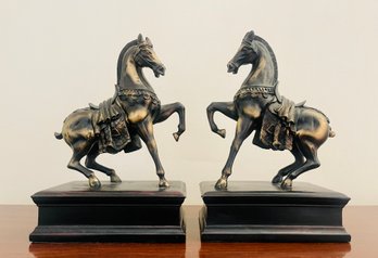 Oriental Accent Horse Bookends