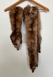 Pair Of Mink Scarves