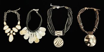 4 Statement Costume Jewelry Necklaces