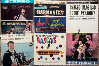 Vinyl LP Records - Banjo, Harmonica, Accordion