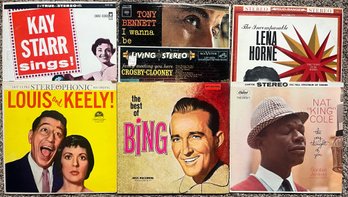 Vinyl LP Records - Bing Crosby, Nat King Cole, Louis Prima