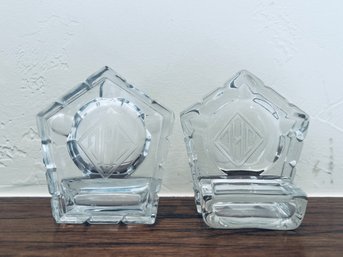 Heisey Glass Ash Tray And Cigarette Boxes