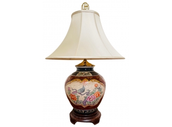 Hand Painted Asian Porcelain Table Lamp