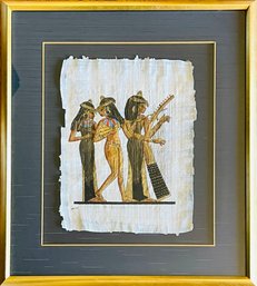 Signed By Artist Hand Painted Egyptian Papyrus Art Made In Egypt