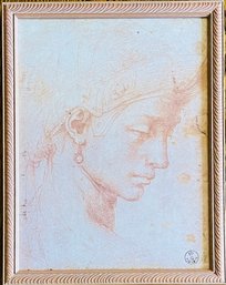 Firenze Stamped Leonardo DaVinci Drawing Reproduction