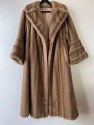 Womens Tan Fur Coat