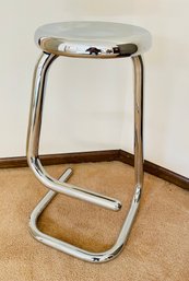 Mid Century Tubular Chrome Paperclip Stool 1 Of 4, Circa 1970s