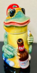 Budweiser BUD Frog Stein 1996 Limited Edition Anheuser/Busch With Box 1789/1000