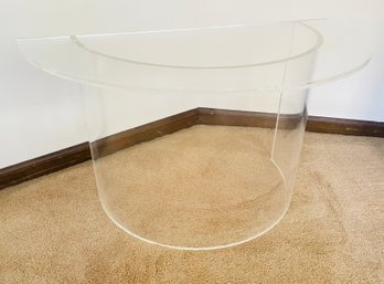 Crescent Shaped Acrylic Side Table