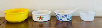 Set Of Four Various Decorative Bowls - Lotte, Glasbake, Royal Tettau