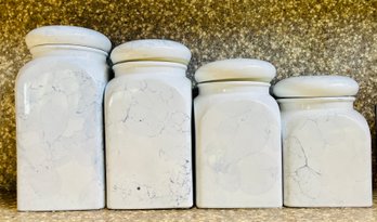 Marble Designed Kitchen Jars