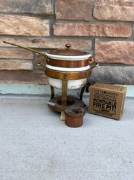 Portable Copper And Porcelain Cook Set