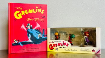 Walt Disney The Gremlins Book & The Gremlin PVC Set Jamface