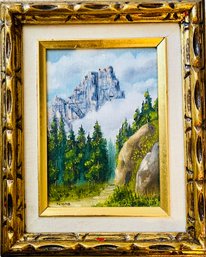 Framed Oil Painting Mountain Landscape By M. Duncan