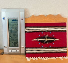 Atomic Clock And Rug Decor Clock