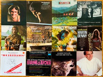 Lot Of LP Records 33rpm Including James Taylor, Martin Denny, Floyd Cramer & More