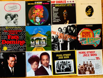 Lot Of LP Records 33rpm Including Nat King Cole, Fats Domino, Pearl Street Jazz Band & More