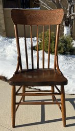 Etched Back Wooden Chair