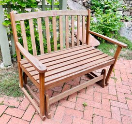 Wood Swinging Bench