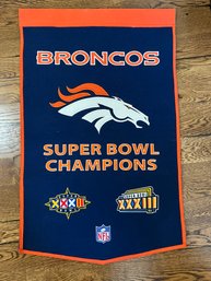 Genuine Wool Blended Broncos Super Bowl Champions Pennant