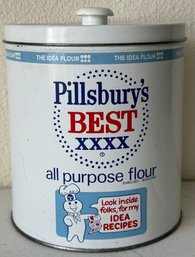 Vintage Pillsburys All Purpose Flour Metal Tin Full Of Cookie Cutters