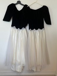 Pair Of Alfred Angelo Brown And Black Tulle Dresses