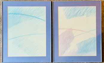 Pair Of Vintage Abstract Framed Artworks