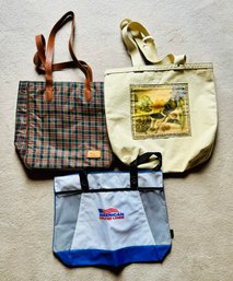 Lot Of 3 Tote Bags Including Fossil