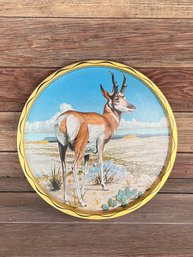 Vintage Antelope Tin Plate