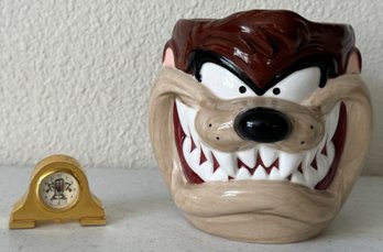Tasmanian Devil Coffee Mug & Small Clock