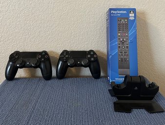 Assortment Of PS4 Gaming Accessories Incl. Controllers, PS4 TV Remote, And More!