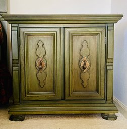Green Finish Wooden Cabinet 1 Of 2