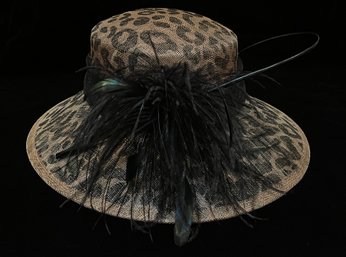 Nordstrom 100 Percent Straw Leopard Print Hat